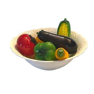 Washington colonial Detailed White Ceramic Serving Bowl Center Piece Collectible